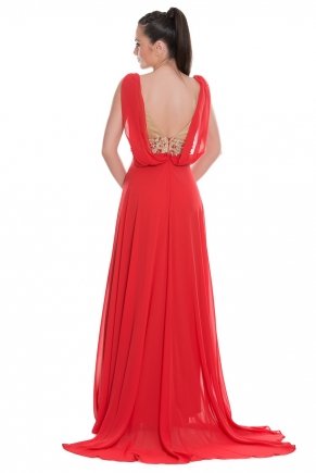 Red Long Sleeveless Small Size Wedding Guest Dress K5513