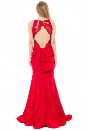 Dragon Red Long Sleeveless Small Size Wedding Guest Dress Y6417