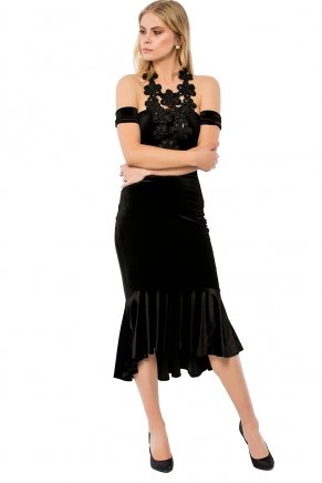 Small Size Velvet Off Shoulder Short Party Dress K6154