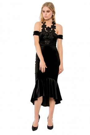 Small Size Velvet Off Shoulder Short Party Dress K6154