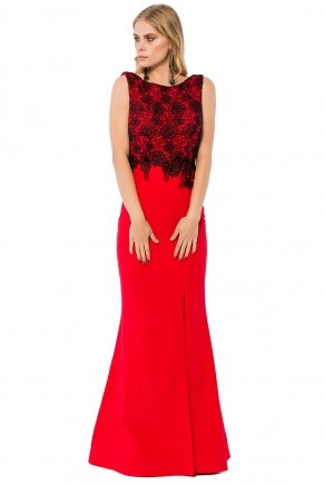 Dragon Red Long Sleeveless Small Size Wedding Guest Dress Y7382