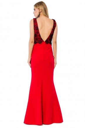 Dragon Red Long Sleeveless Small Size Wedding Guest Dress Y7382