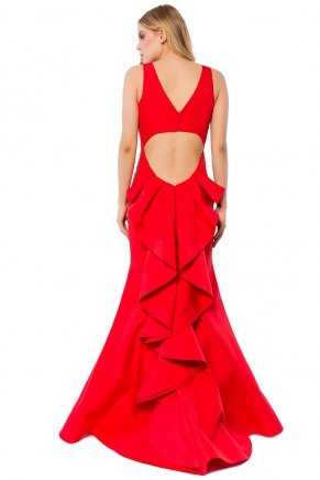 Dragon Red Long Sleeveless Small Size Wedding Guest Dress Y6360