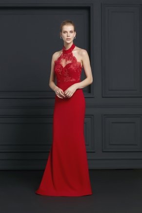 Dragon Red Long Sleeveless Small Size Wedding Guest Dress Y7385